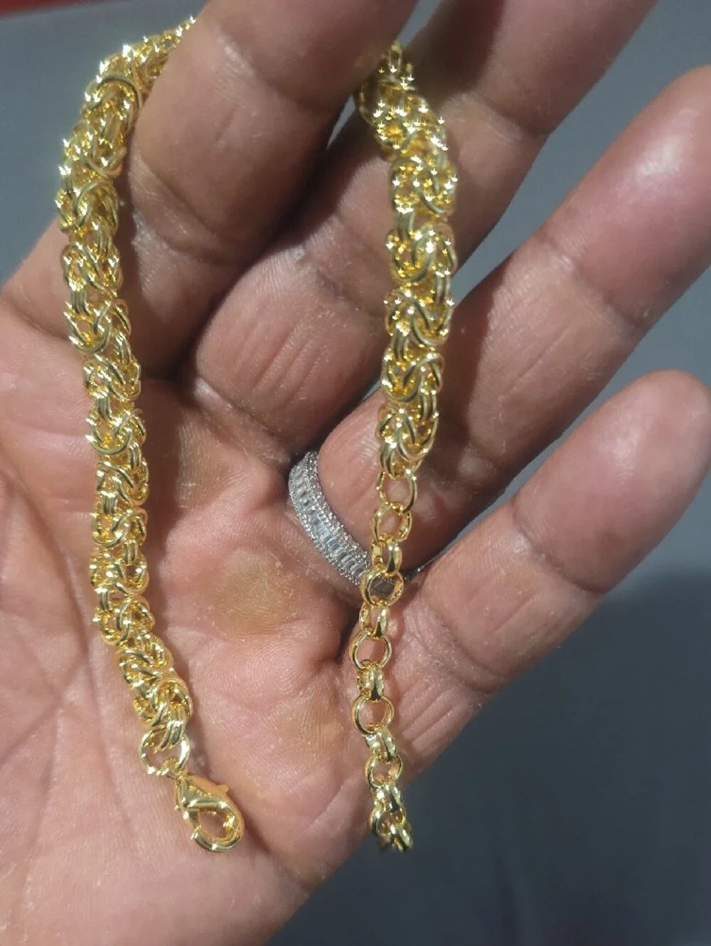 18K Gold Filled Visitine Adjustable Bracelet - Shiny Yellow Gold Tone